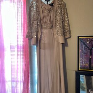 Elegant Cream Wedding Dress with Jacket- Mother of the Bride/Groom